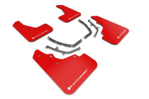 2019+ Mazda3 GT Sport Hatch Rött Stänkskydd Vit Logo Rally Armor